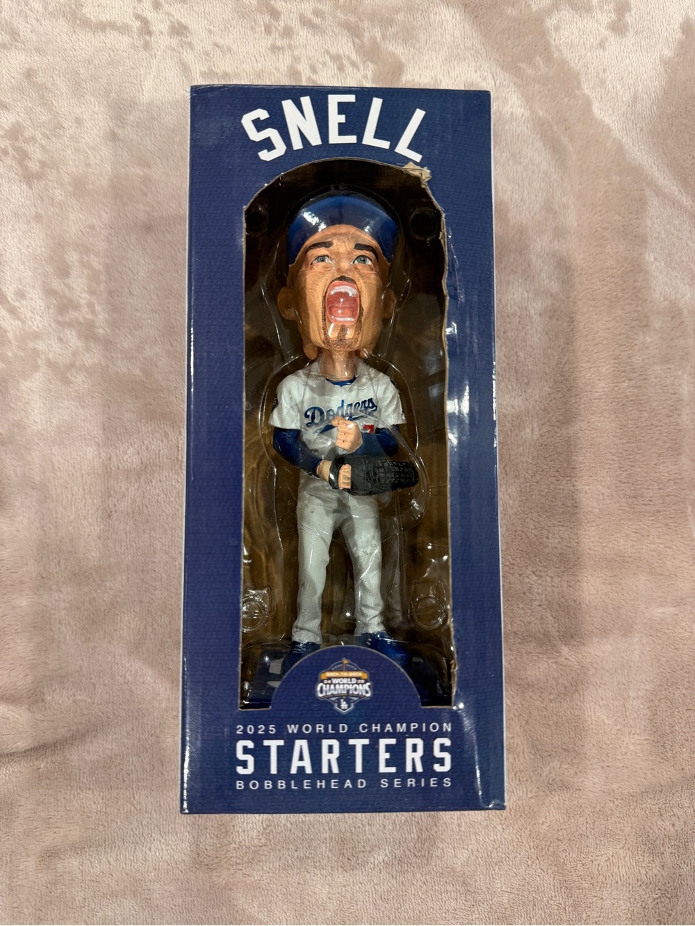 Blake Snell LA Dodgers 2025 World Champions Starters Bobblehead NEW In Box